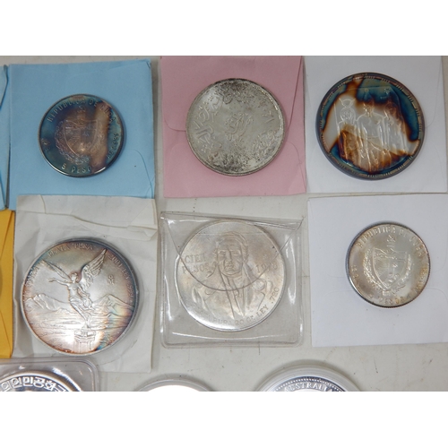 44 - Collection of various Silver coins some in capsules