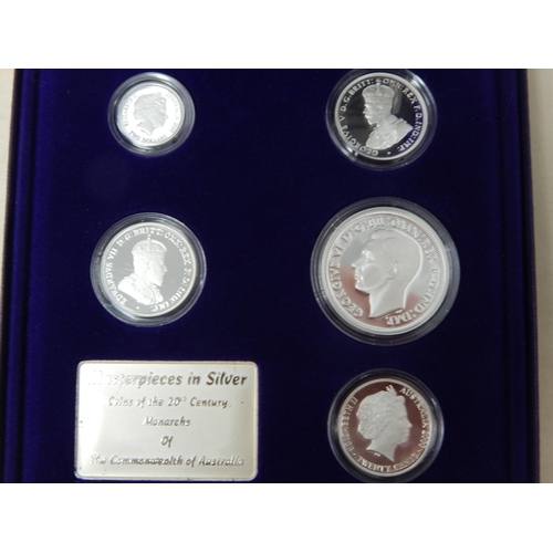 37 - USA 1983 Olympic Proof Set, Masterpieces in Silver 2000 Australian set; USA 9 x various Silver comme... 