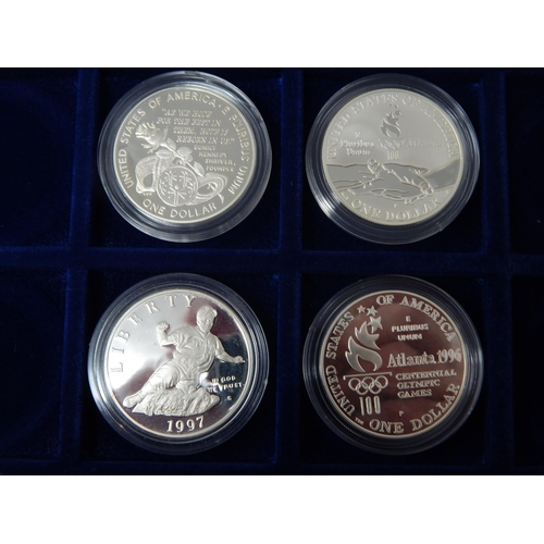 37 - USA 1983 Olympic Proof Set, Masterpieces in Silver 2000 Australian set; USA 9 x various Silver comme... 