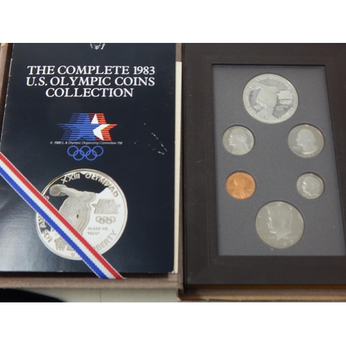 37 - USA 1983 Olympic Proof Set, Masterpieces in Silver 2000 Australian set; USA 9 x various Silver comme... 