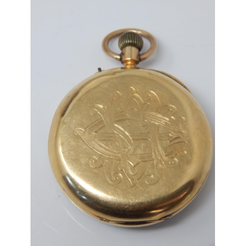 238 - Victorian 18ct Gold Gentleman's Open Face Top Wind Pocket Watch with Subsidiary Seconds Dial: Hallma... 