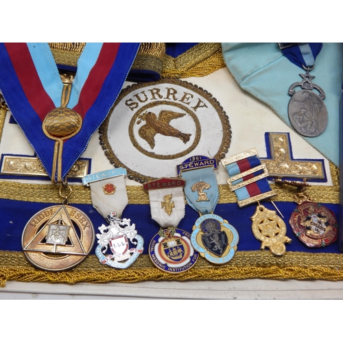 32 - A collection of masonic regalia