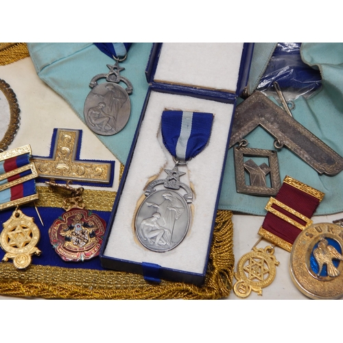 32 - A collection of masonic regalia