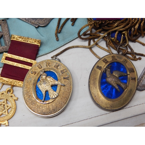 32 - A collection of masonic regalia