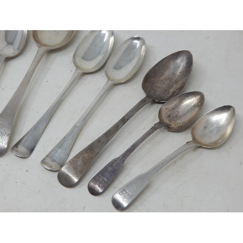 252 - A Quantity of Hallmarked 18th/19th & Later Silver Flatware: Various Dates & Makers: Weight 296g