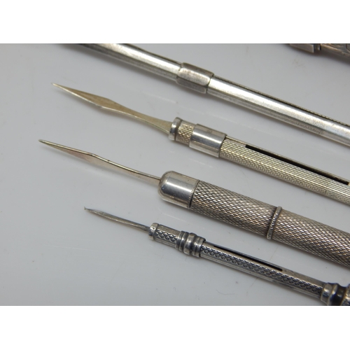 253 - A Quantity of Hallmarked Silver Including a Propelling Combination Pen/Pencil, Propelling Pencil, Pr... 