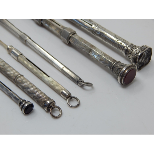 253 - A Quantity of Hallmarked Silver Including a Propelling Combination Pen/Pencil, Propelling Pencil, Pr... 