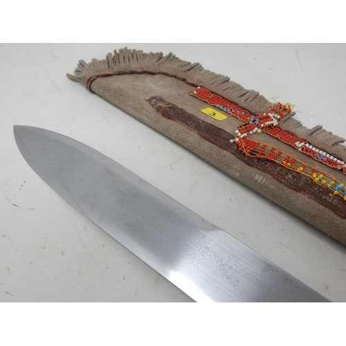 303 - Native American Hunting Knife & Sheath