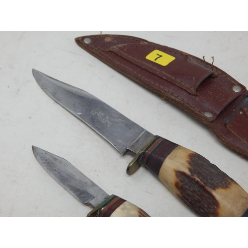 307 - Combination Bone Handle Sheath Knives: J. Nowill of Sheffield