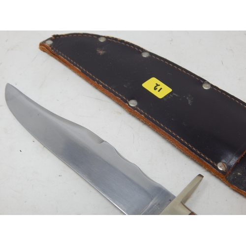 312 - 13cm Blade William Rogers of Sheffield Bowie Knife & Sheath