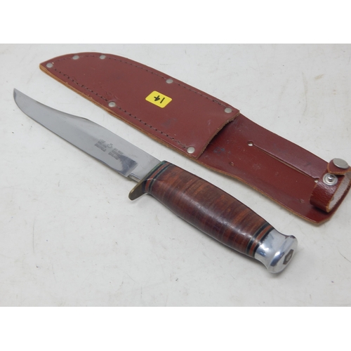 314 - Large William Rogers I Cut My Way Sheath Knife