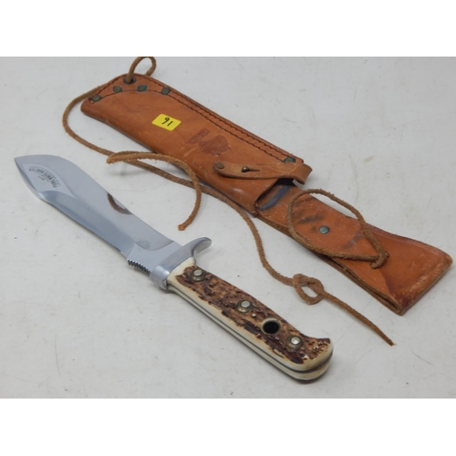 316 - Puma 6337 White Hunter Knife & Sheath (Serial No. 52372)