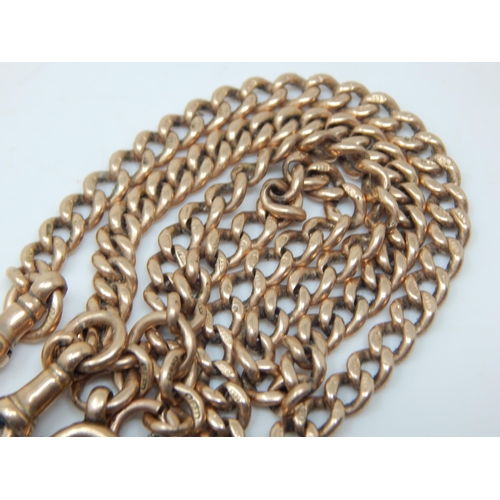 246 - 9ct Gold Albert Chain: Length 32cm: Weight 36.76g