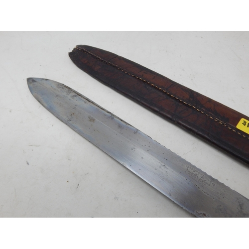 331 - George Butler 22cm Blade Bone Handle Fighting Knife