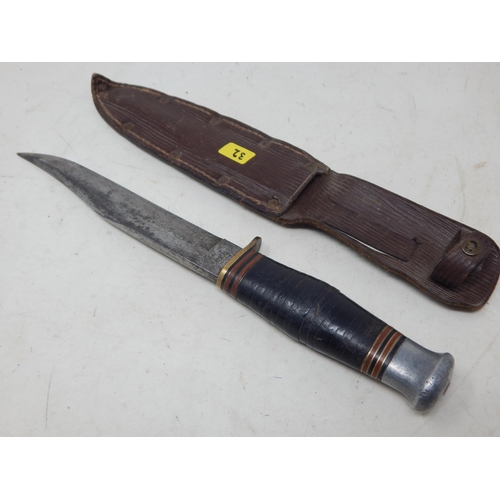 332 - William Rogers Banded Sheath Knife