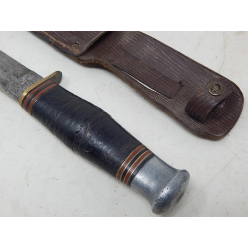 332 - William Rogers Banded Sheath Knife