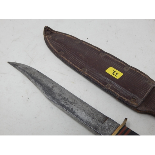 332 - William Rogers Banded Sheath Knife