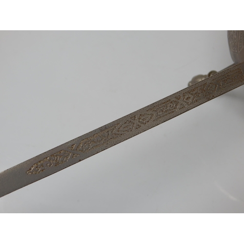 348 - Epee Engraved Fencing Foil