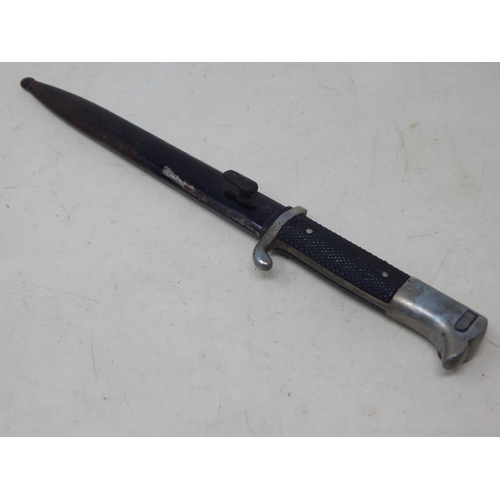 350 - WWII German Bayonet with Fullered Blade Marked 