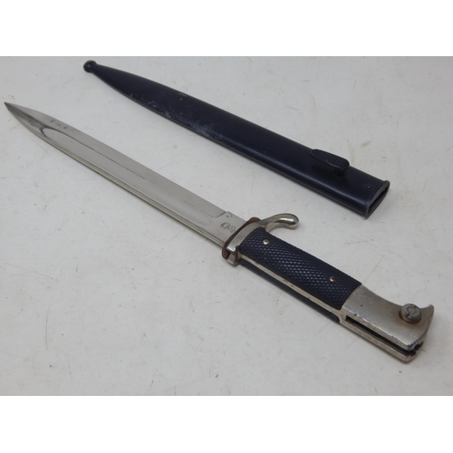 351 - WWII German Bayonet with Fullered Blade Marked 