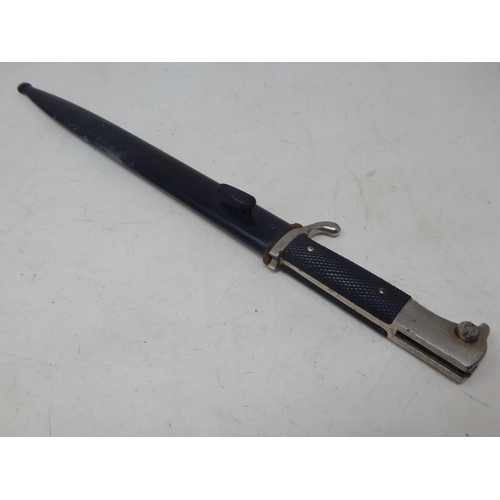 351 - WWII German Bayonet with Fullered Blade Marked 