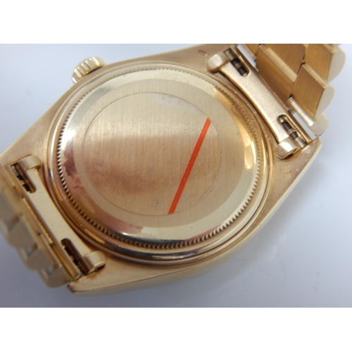 213A - Rolex: Gentleman's 18ct Gold Day Date 36mm Oyster Perpetual Wristwatch on 18ct Gold President Bracel... 