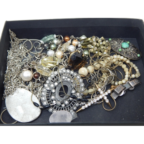 257 - A Quantity of Sterling Silver Jewellery together with a tin & box of costume jewellery