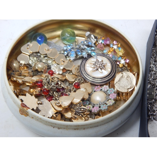 257 - A Quantity of Sterling Silver Jewellery together with a tin & box of costume jewellery