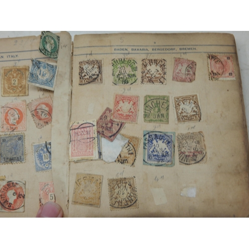 85 - A Victorian Stamp Album Dated 1893 containing a large quantity of stamps.