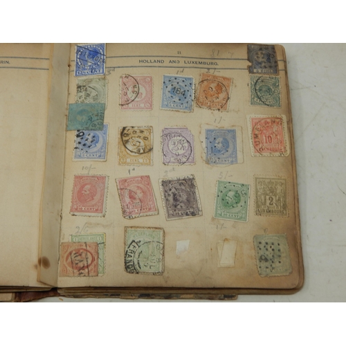 85 - A Victorian Stamp Album Dated 1893 containing a large quantity of stamps.