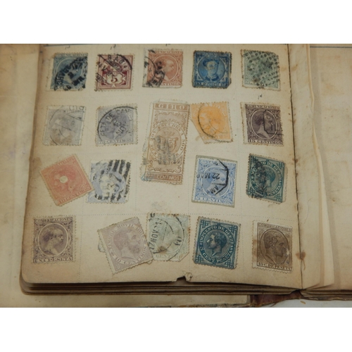 85 - A Victorian Stamp Album Dated 1893 containing a large quantity of stamps.