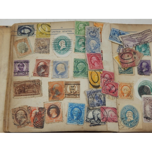 85 - A Victorian Stamp Album Dated 1893 containing a large quantity of stamps.