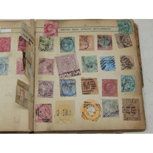 85 - A Victorian Stamp Album Dated 1893 containing a large quantity of stamps.