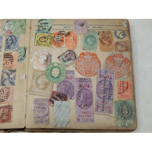 85 - A Victorian Stamp Album Dated 1893 containing a large quantity of stamps.