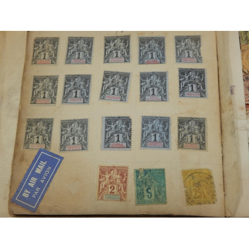 85 - A Victorian Stamp Album Dated 1893 containing a large quantity of stamps.