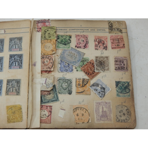 85 - A Victorian Stamp Album Dated 1893 containing a large quantity of stamps.