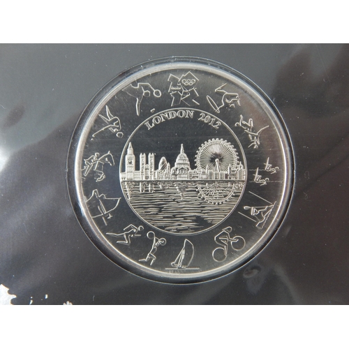 90 - Royal Mint Countdown to London 2012 Olympic Games £5 Coins in Packs of Issue (7)