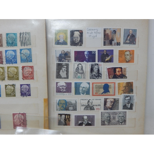 96 - An Album of German Stamps Together with loose Stamps on Sheets Including Mint Never Hinged (lot)