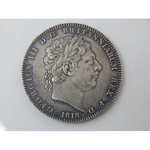 104 - George III Silver Crown 1818