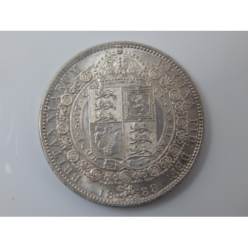 142 - Queen Victoria Silver Half Crown 1888