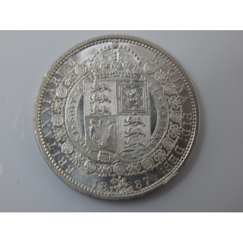 143 - Queen Victoria Silver Half Crown 1887