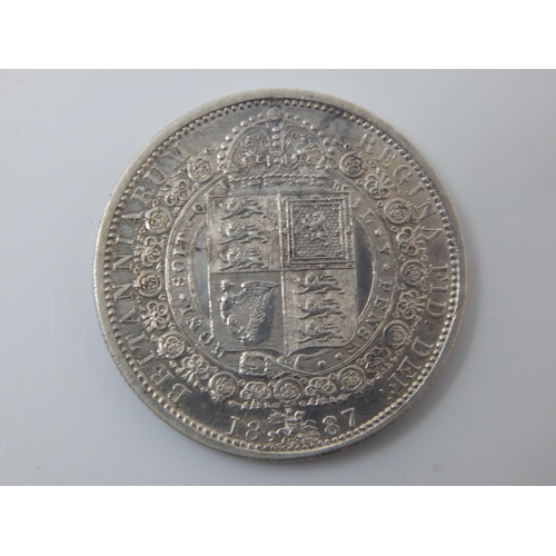 144 - Queen Victoria Silver Half Crown 1887