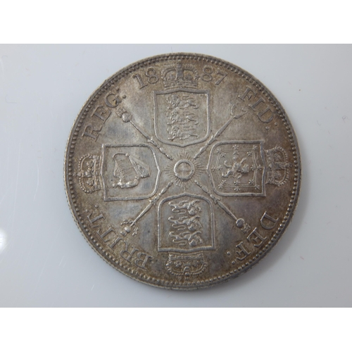 154 - Queen Victoria Silver Double Florin 1887