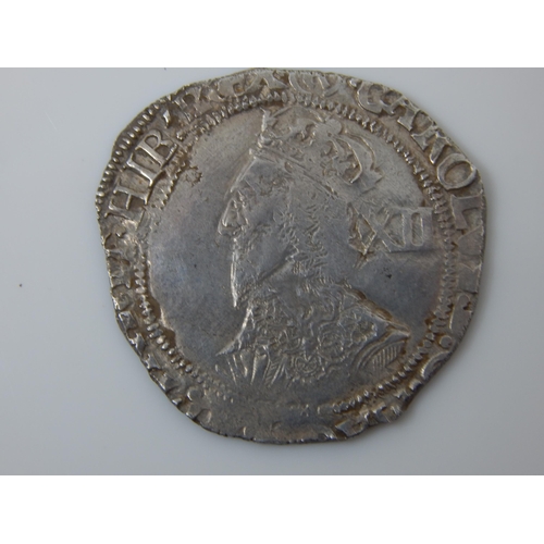 166 - Charles I Silver Hammered 12 Shillings. 1637-1642: Diameter 30mm: Weight 6.12g