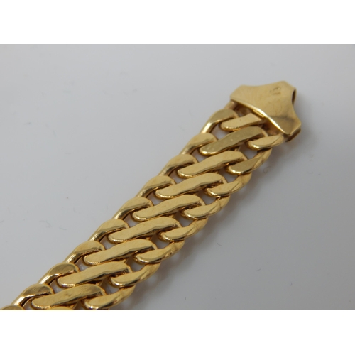 173 - 9ct Gold Bracelet: Length 19cm: Weight 7.63g