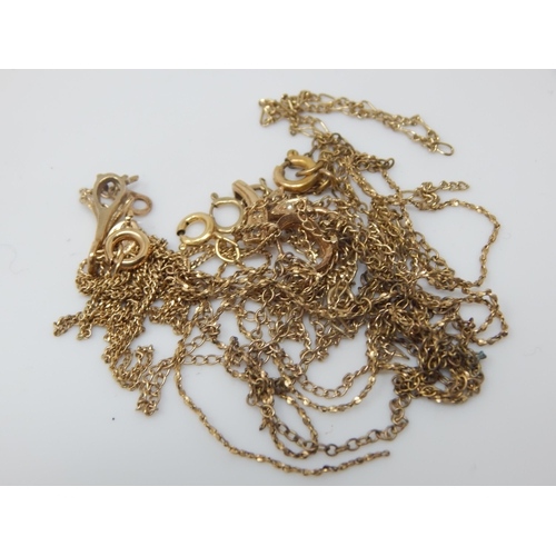 182 - 9ct Gold Scrap Part Chains: Weight 7.39g