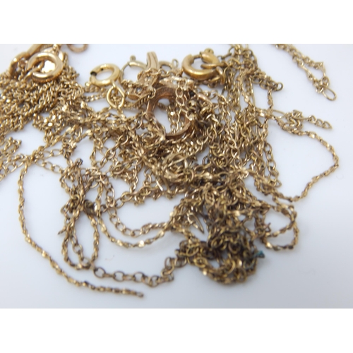 182 - 9ct Gold Scrap Part Chains: Weight 7.39g