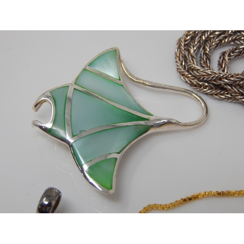 270 - A Quantity of Sterling Silver Jewellery Including a Malachite Pendant, Tigers Eye Pendant, Lapis Laz... 