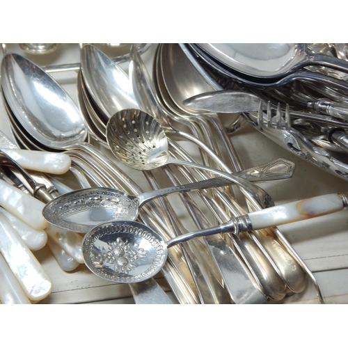 290 - A Large Group of Silver Plated Wares Including Entree Dishes, Art Deco Tea Service, Toast Racks, Fla... 