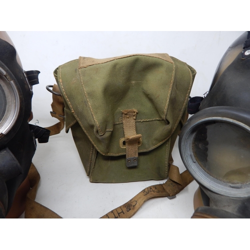 357 - 2 x WWII Gas Masks